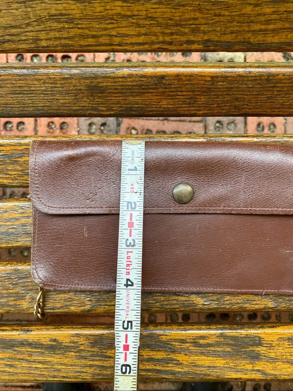 Vintage Leather Chain Wallet USA made